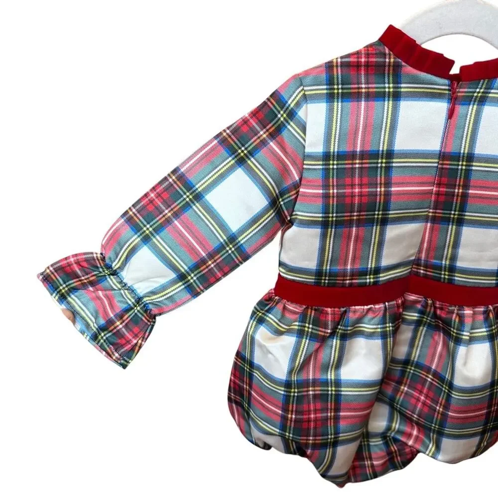 Henry‎ Duvall HAZEL BUBBLE TOWNSEND TARTAN Baby Size 0-6 Months Christmas Plaid
